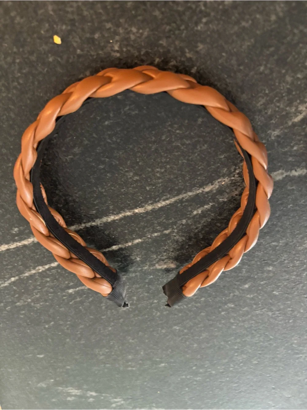 Faux leather hairband